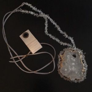 Brand new Dreamy Druzy Pendant Necklace in Cream